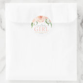 Autocollant Fleur de Rose Rose Clair Bébé Fille Do (Sac)