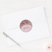 Autocollant Fleur Rose (Enveloppe)