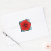 Autocollant fleur rouge (Enveloppe)