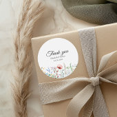 Autocollant fleur sauvage Mariage Merci Meadow