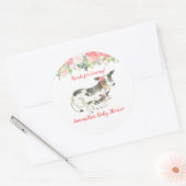 Autocollant Fleur Vache Laitière Personnalisé Fave (Enveloppe)