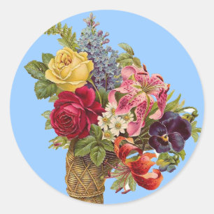 autocollant Fleur Vintage