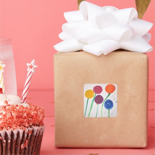 Autocollant Fleurs Abstraites (Fête)
