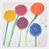 Autocollant Fleurs Abstraites (Devant)
