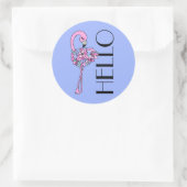 Autocollant Fleurs de Flamant Rose (Sac)