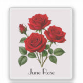 Autocollant Fleurs de Rose de Juin (Devant)
