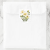 Autocollant Fleurs Jaunes Peintes à la Main (Sac)