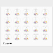 Autocollant Fleurs Rose Pêche Jaune (Feuille)
