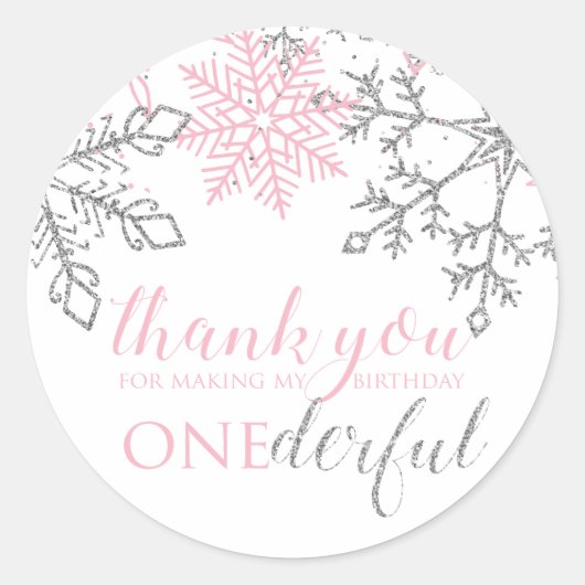 Autocollant flocon de neige Winter Onederland (Devant)