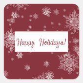 Autocollant Flocons de neige rouges Noël (Devant)