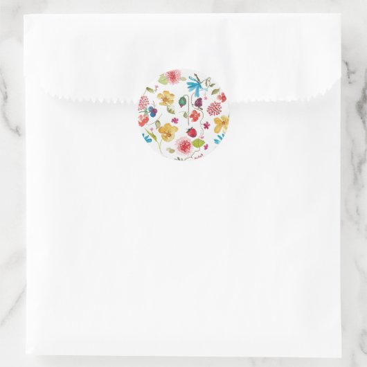 Autocollant floral (Sac)