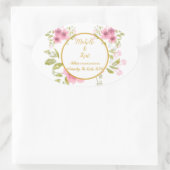 Autocollant floral à anemone rose Aquarelle (Sac)
