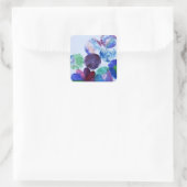 Autocollant floral aquarelle abstrait (Sac)
