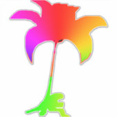 Autocollant Floral arc-en-ciel extra grand (Devant)