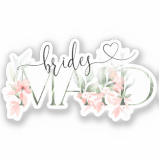 Autocollant Floral Bridesmaid, Bachelorette Party