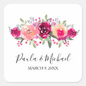 Autocollant floral Cerise Watercolor (Devant)