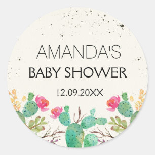 Autocollant floral de baby shower de fiesta de