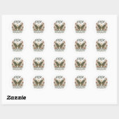 Autocollant floral de papillon de nuit céleste (Feuille)