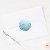 Autocollant floral décoratif bleu (Enveloppe)