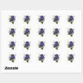 Autocollant floral d'hydrangea pourpre (Feuille)