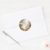 Autocollant floral doré (Enveloppe)