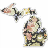 Autocollant floral du Michigan (Devant)