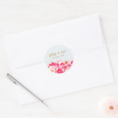 Autocollant floral en aquarelle rose de magnolia r (Enveloppe)