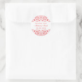 Autocollant floral Mariage blanc rouge (Sac)