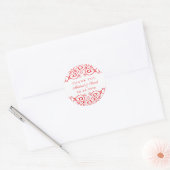 Autocollant floral Mariage blanc rouge (Enveloppe)