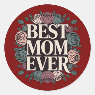 Autocollant Floral Meilleure Maman