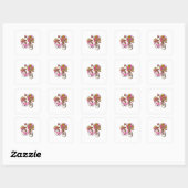 Autocollant Floral « Optimisme » – Vélo Rose Fleur (Feuille)