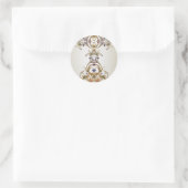 Autocollant floral or blanc (Sac)