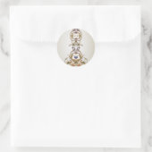 Autocollant floral or blanc (Sac)