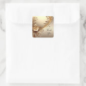 Autocollant floral orné doré (Sac)