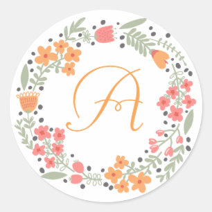 Autocollant floral personnalisé