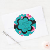 Autocollant floral piqué de cadeau (Enveloppe)