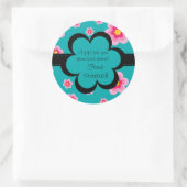 Autocollant floral piqué de cadeau (Sac)