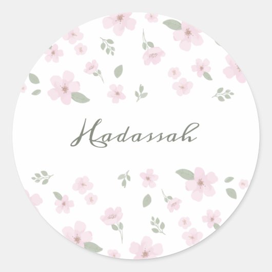 Autocollant floral pour fille (Devant)