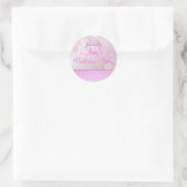 Autocollant floral Princesse rose (Sac)