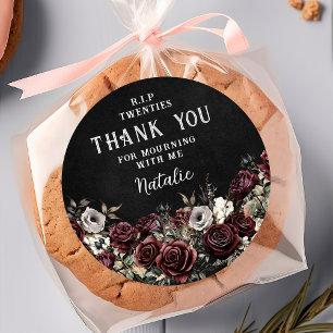 Autocollant floral RIP Twenties 30e anniversaire