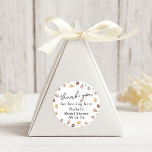 Autocollant floral rond pour enterrement de vie de