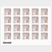 Autocollant floral rose décoratif (Feuille)
