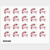 Autocollant floral RSVP (Feuille)