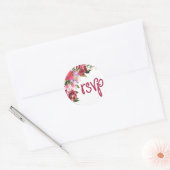 Autocollant floral RSVP (Enveloppe)