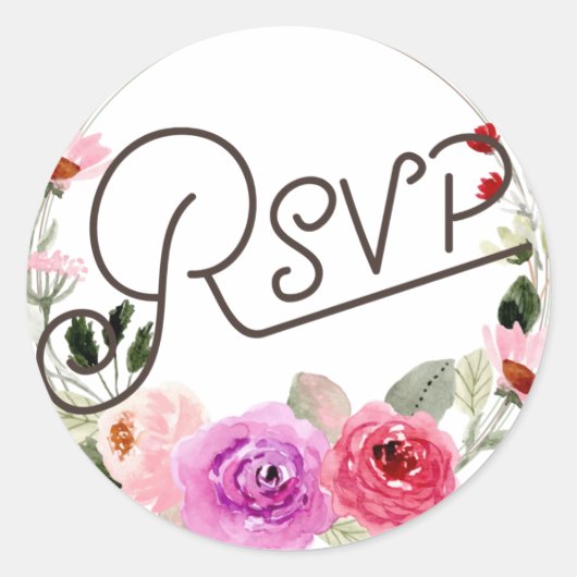 Autocollant floral RSVP (Devant)