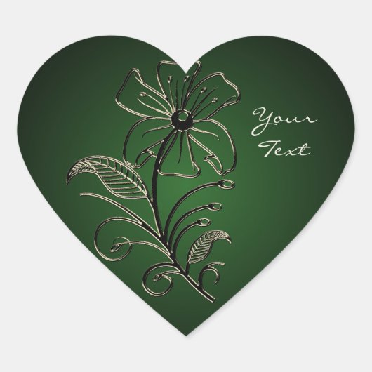 Autocollant floral vert (Devant)