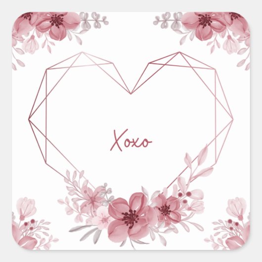 autocollant floral xoxo (Devant)