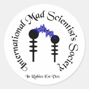 Autocollant fol de société de scientifiques