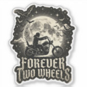 Autocollant Forever Two Wheels Full Moon Bat (Devant)