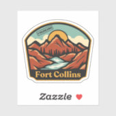 Autocollant Fort Collins, Colorado (Feuille)